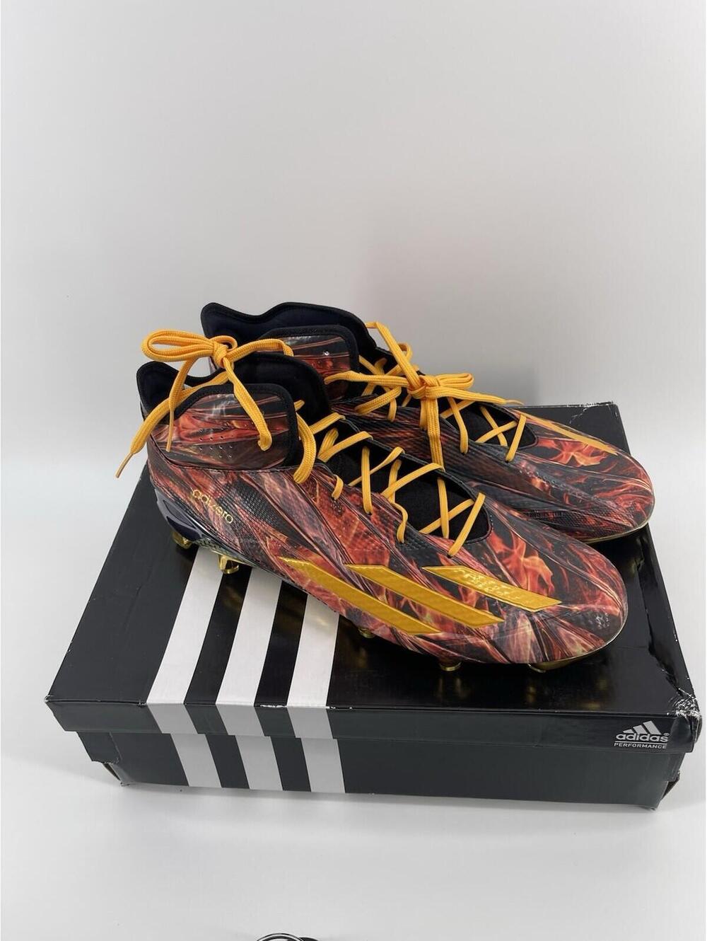 Adidas Adizero 5 Star 5.0 X Kevlar Men’s Size 14 Football Cleats Black Orange